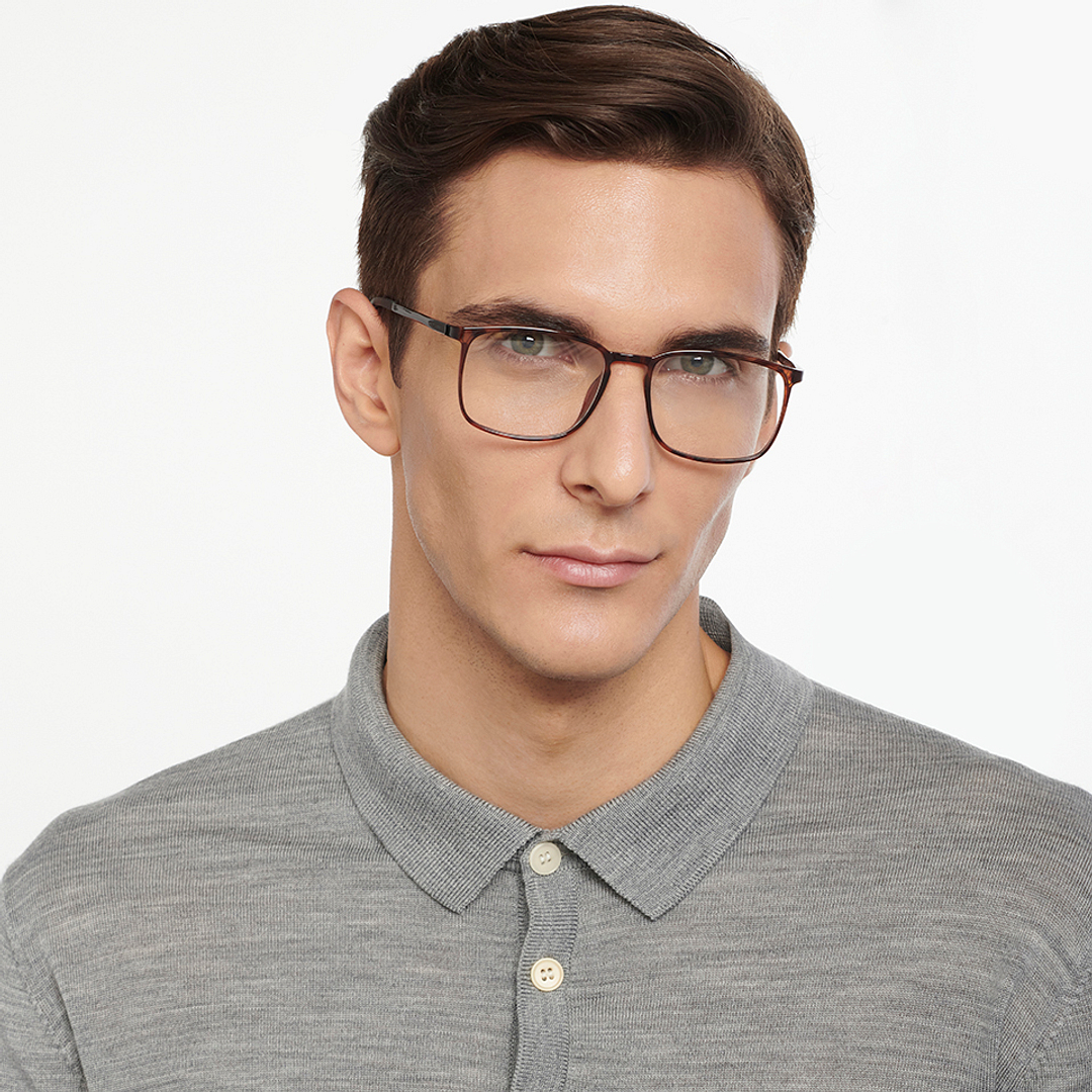 Lenskart Air Online Light Brown Full Rim Square left side