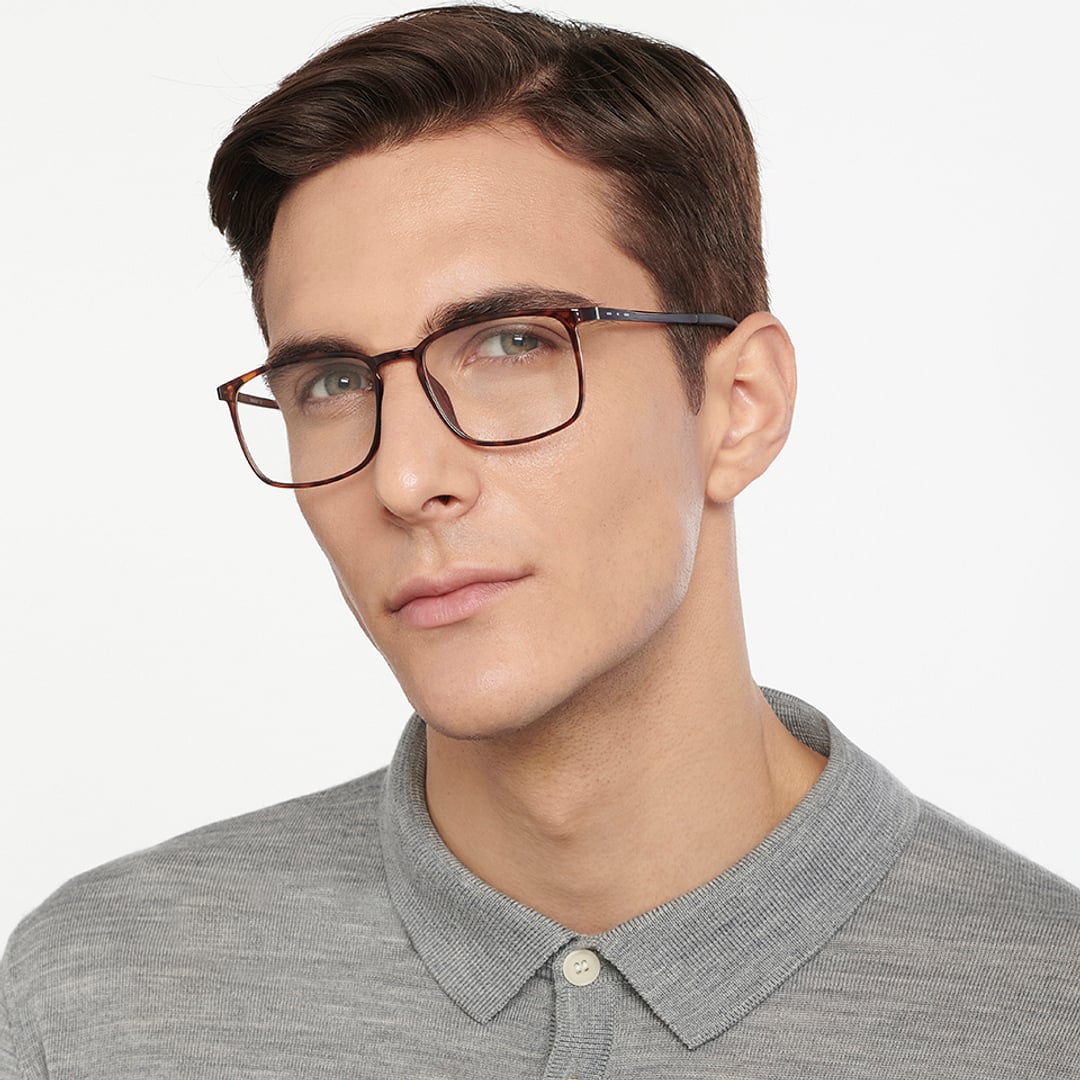 Lenskart Air Online Light Brown Full Rim Square right side