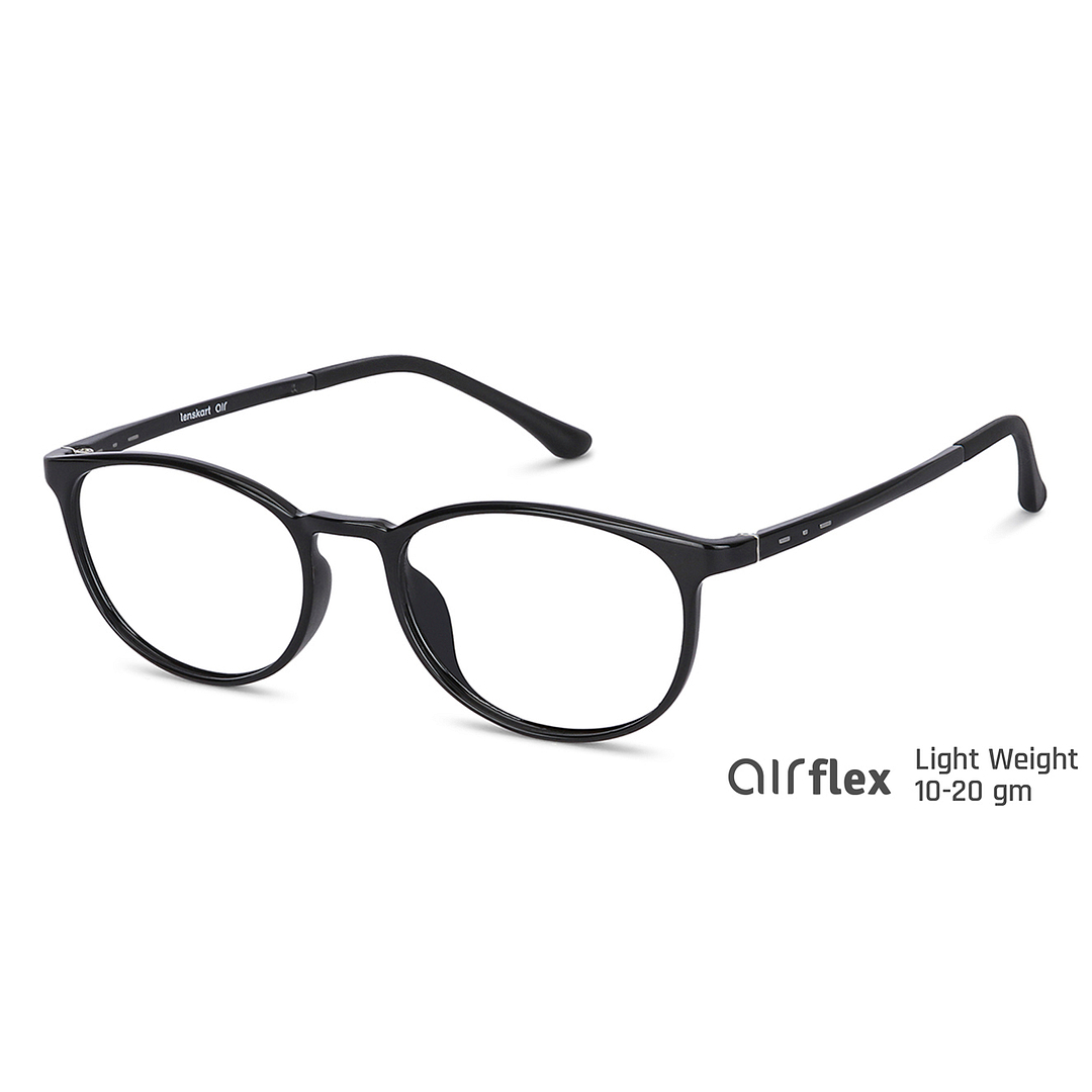 Lenskart Air Black Full Rim Round left side