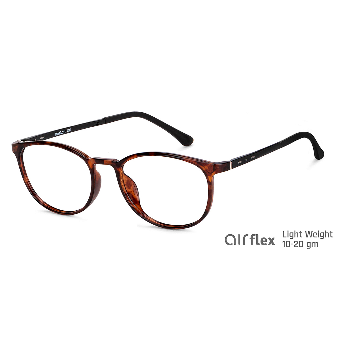 Lenskart Air Light Brown Full Rim Round right side