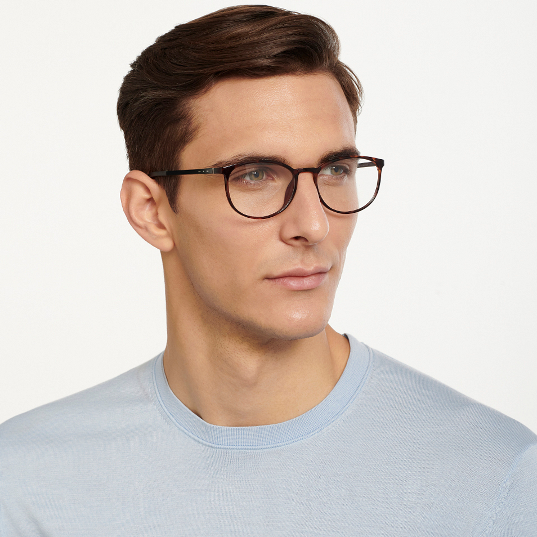 Lenskart Air Online Light Brown Full Rim Round right side