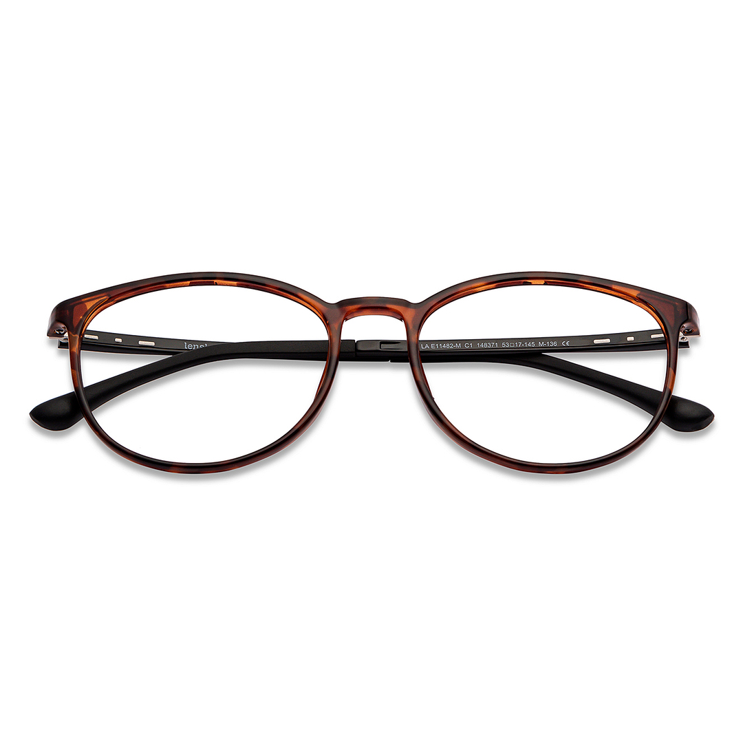 Lenskart Air Online Light Brown Full Rim Round left side