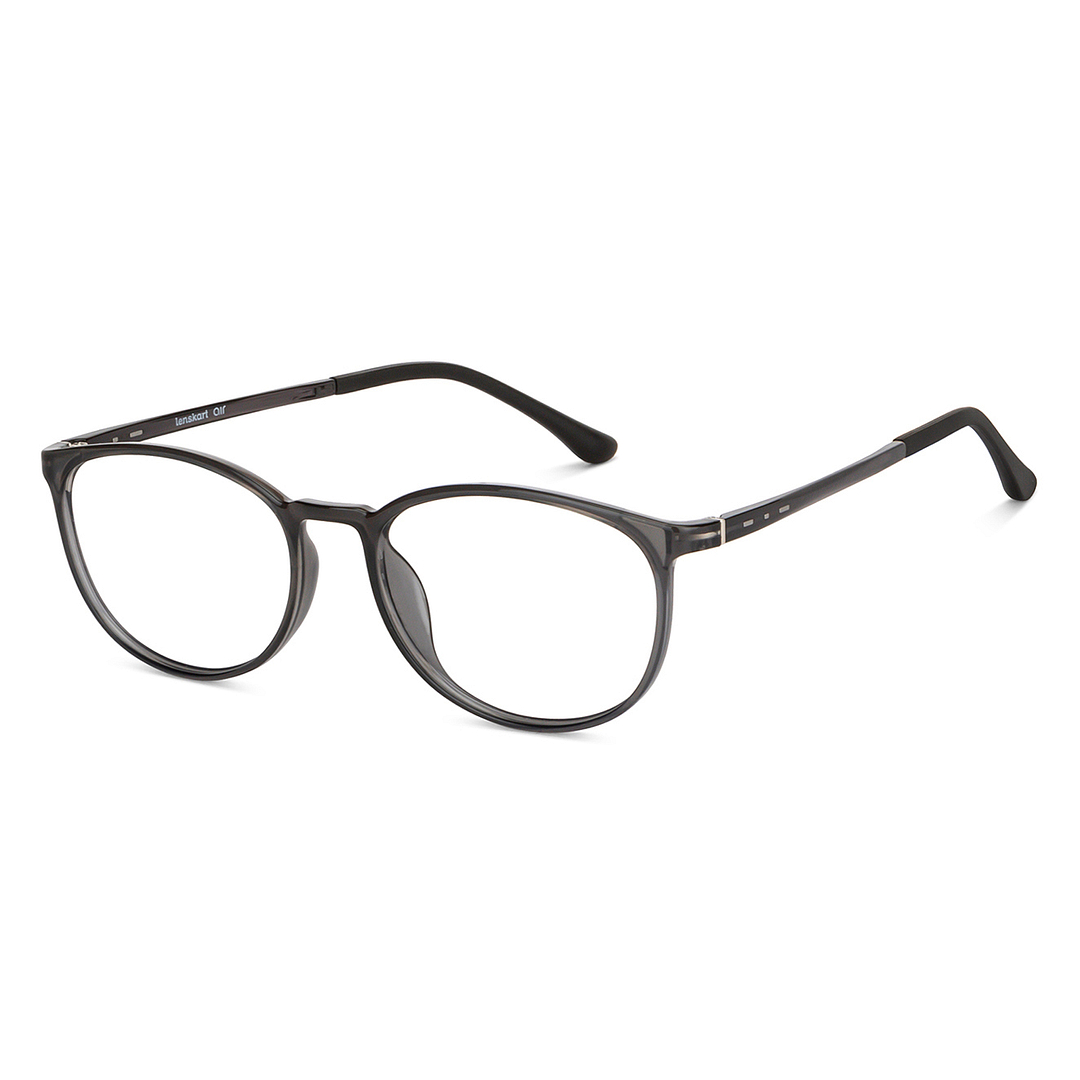 Lenskart Air Online Gray Transparent Full Rim Round right side