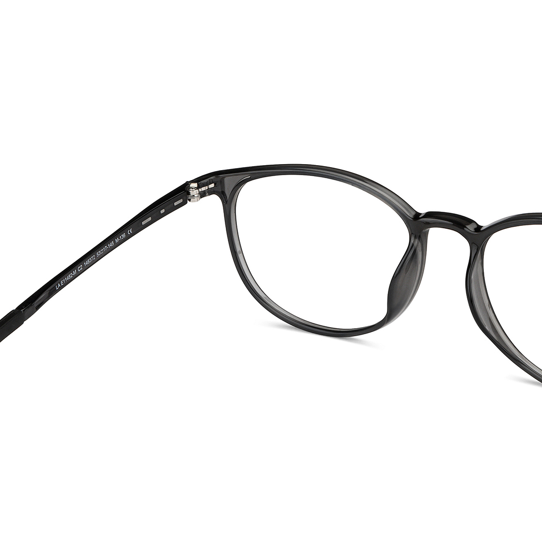 Lenskart Air Online Gray Transparent Full Rim Round right side