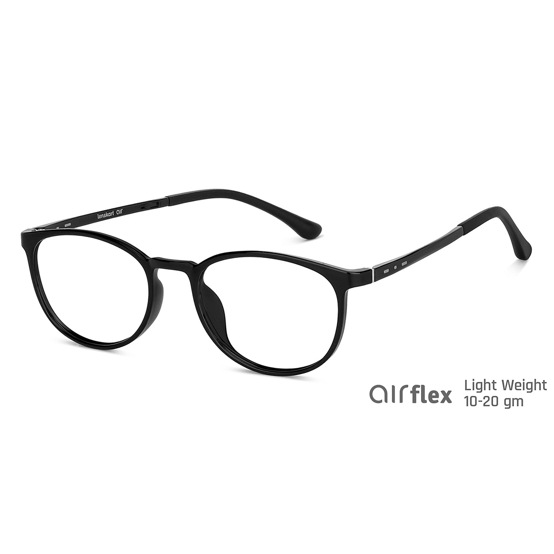 Lenskart Air Black Full Rim Round left side