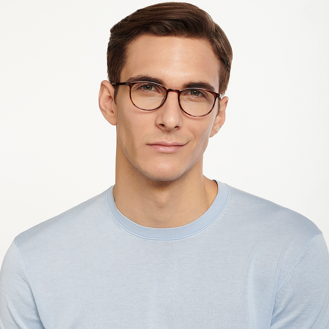 Lenskart Air Online Light Brown Full Rim Round left side