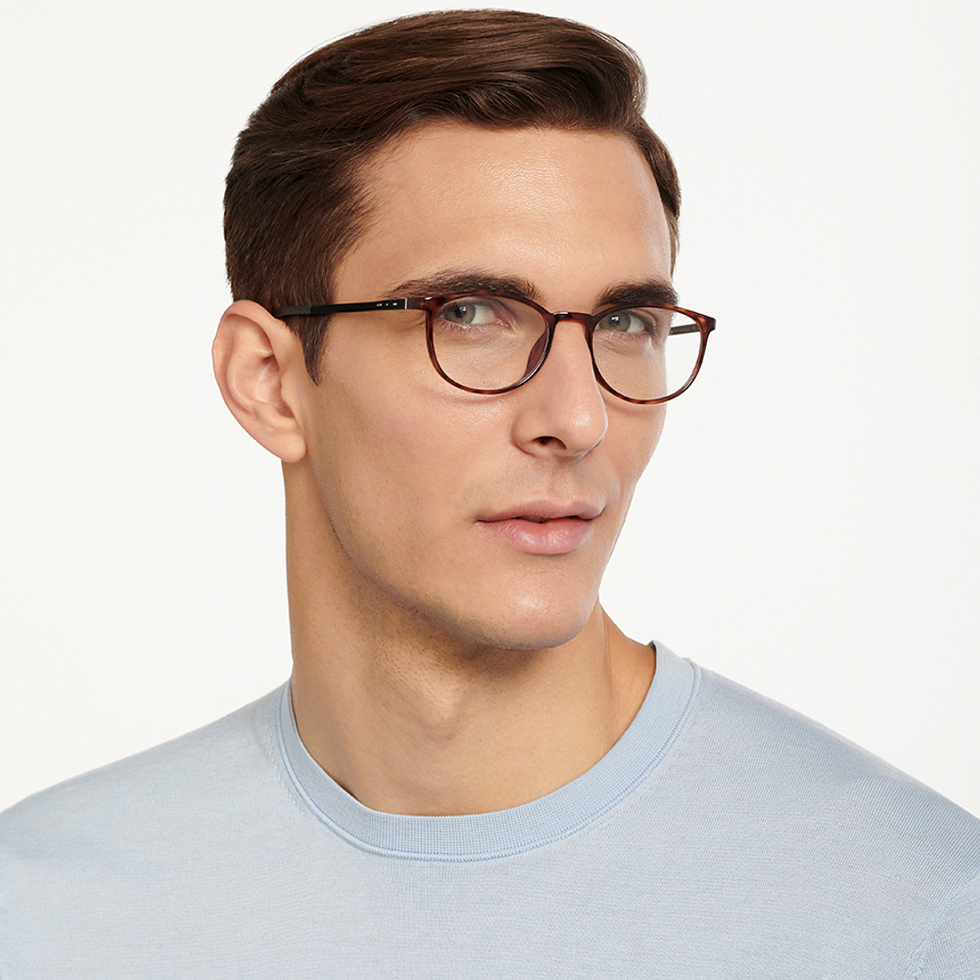 Lenskart Air Online Light Brown Full Rim Round right side