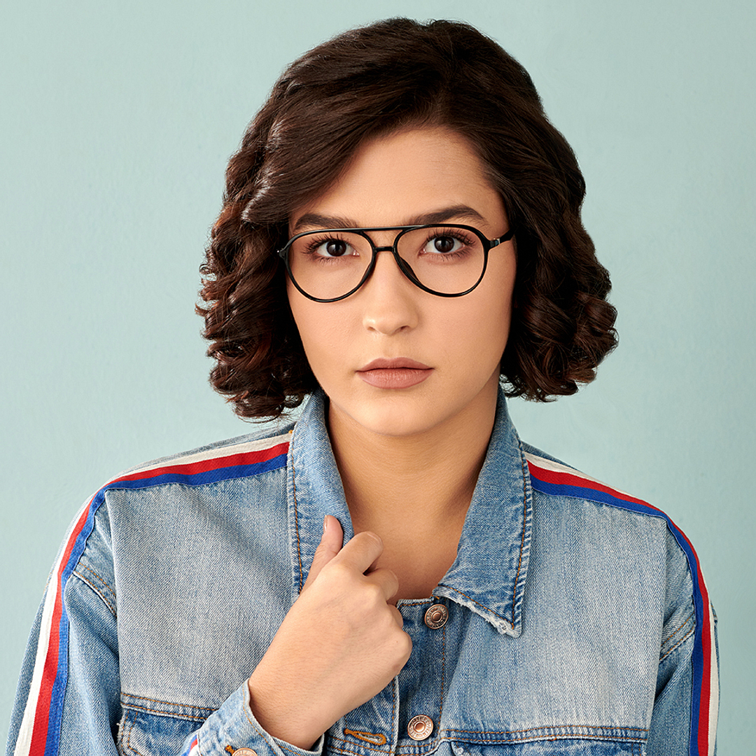 Lenskart Air Online Black Full Rim Aviator right side