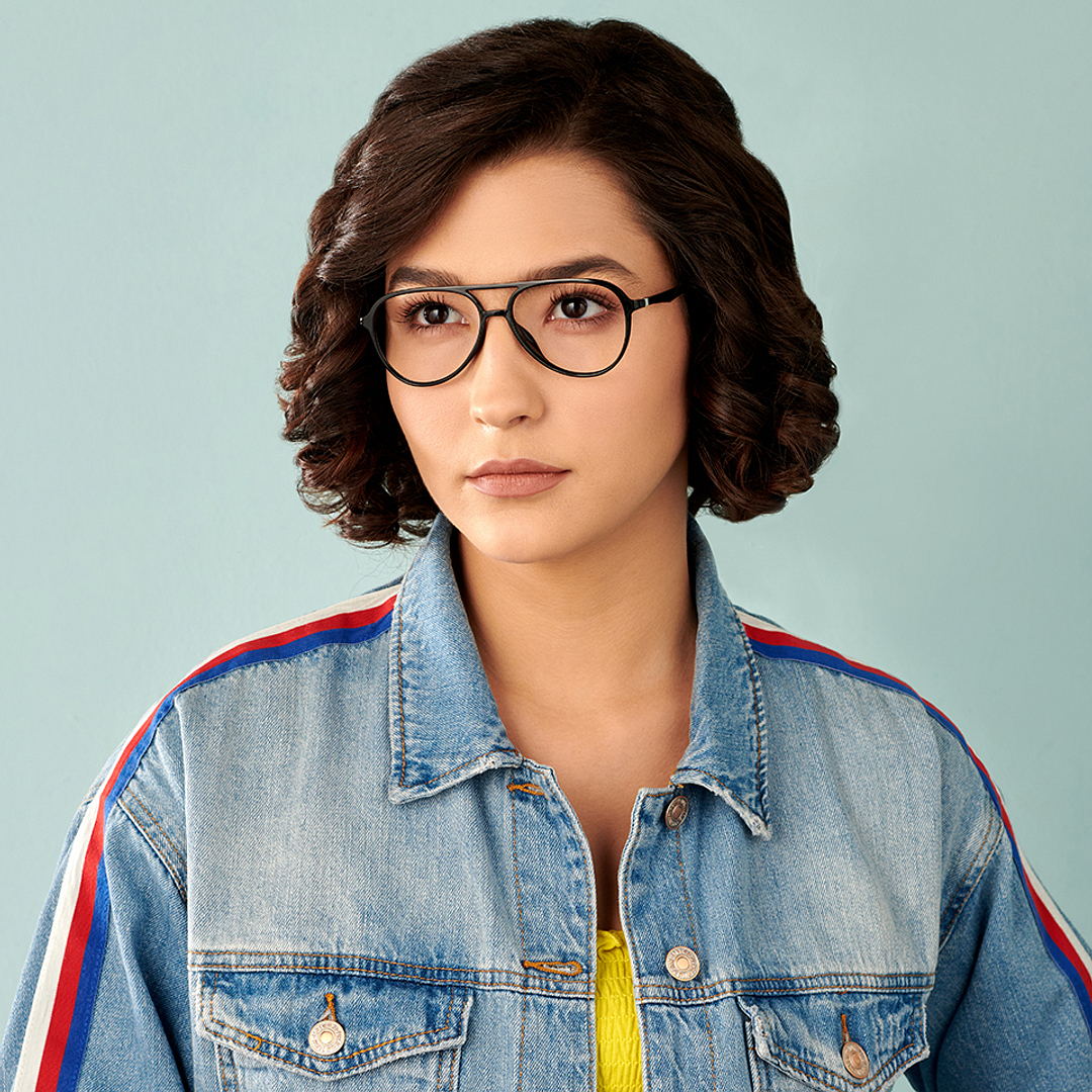 Lenskart Air Online Black Full Rim Aviator left side