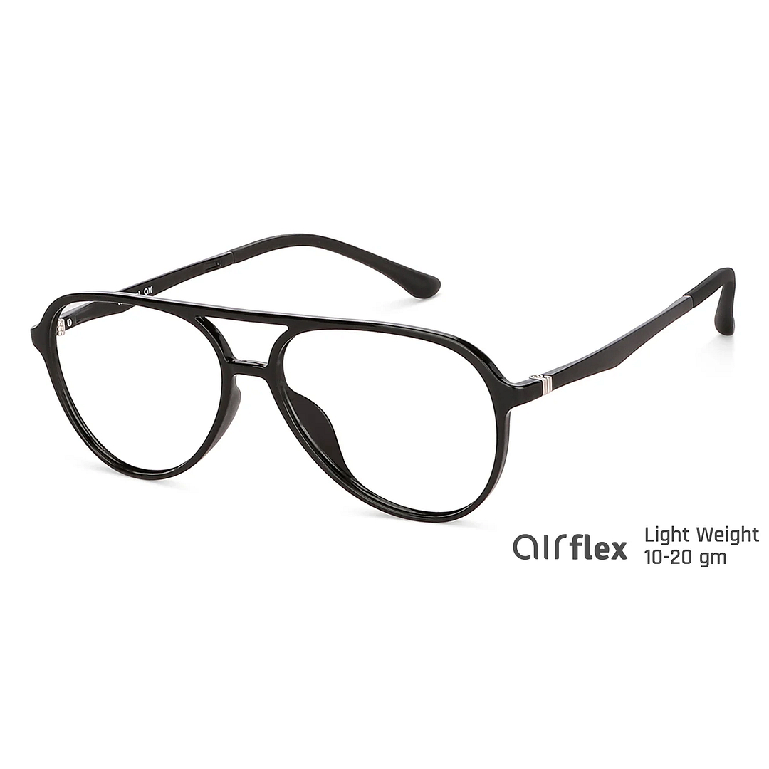 Lenskart Air Online Black Full Rim Aviator left side