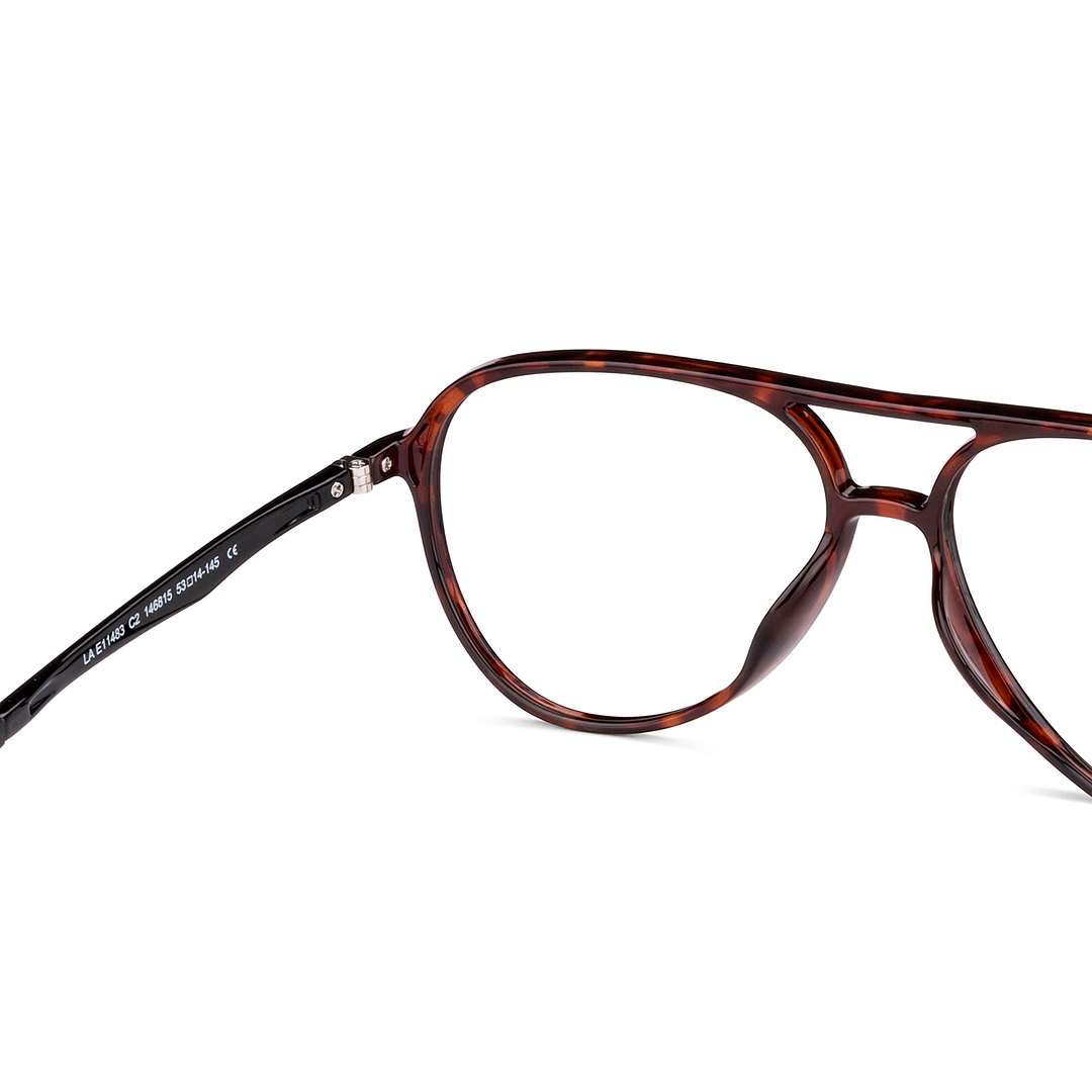 Lenskart Air Online Light Brown Full Rim Aviator right side