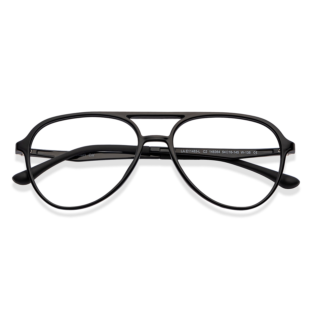 Lenskart Air Online Black Full Rim Aviator left side