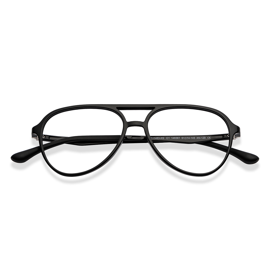Lenskart Air Online Black Full Rim Aviator left side