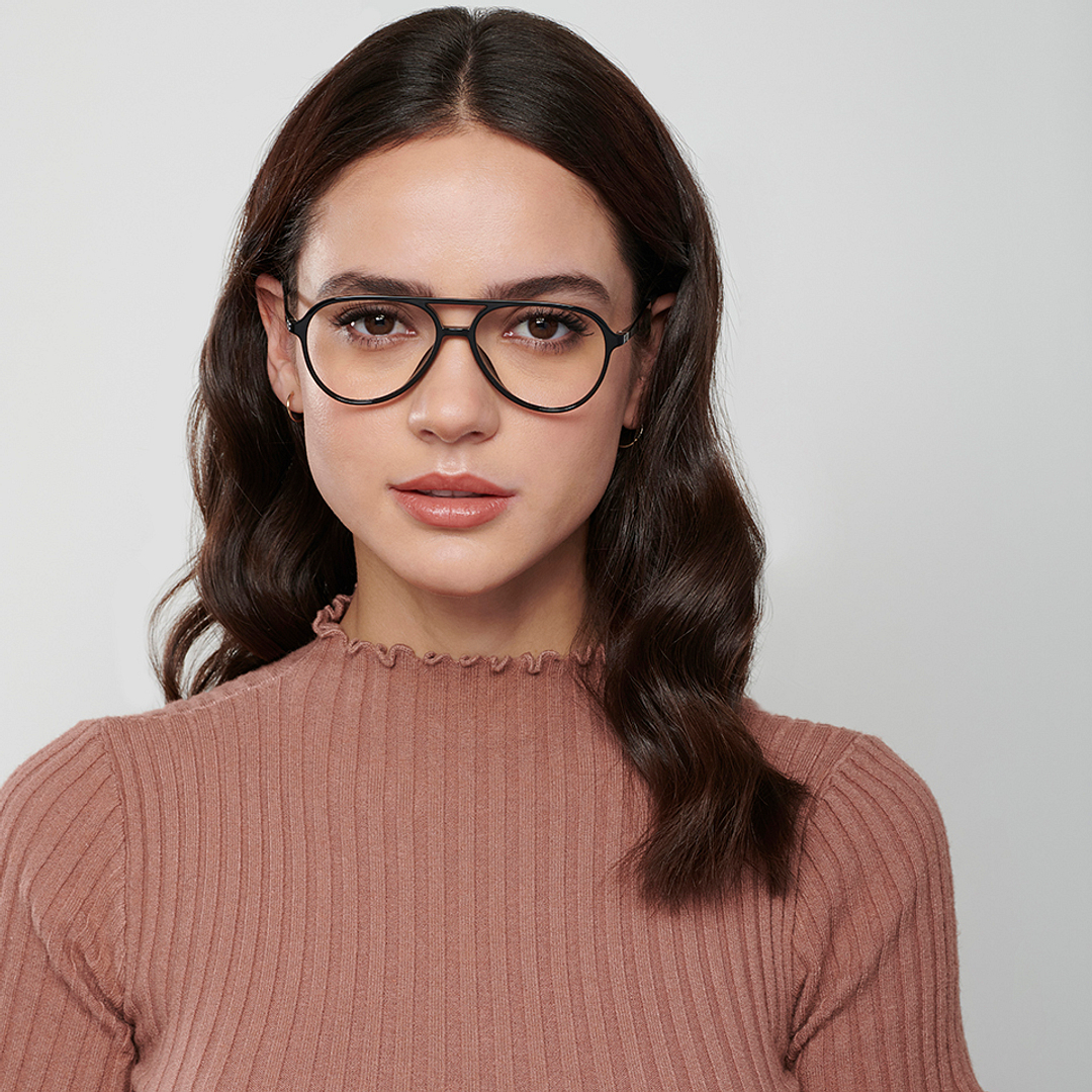 Lenskart Air Online Black Full Rim Aviator right side