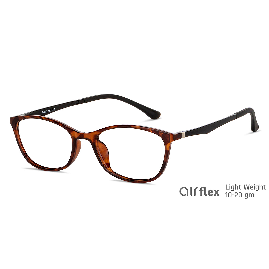 Lenskart Air Light Brown Full Rim Cat Eye left side