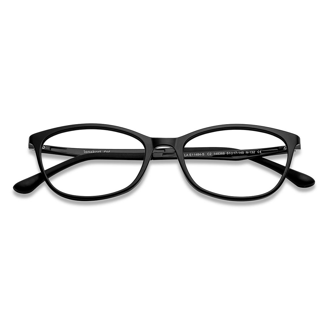Lenskart Air Online Black Full Rim Cat Eye left side
