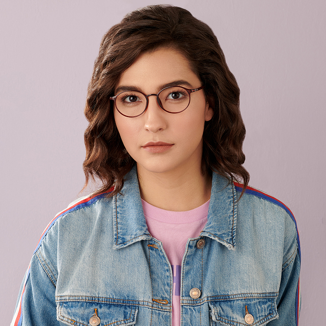 Lenskart Air Online Light Brown Full Rim Round left side