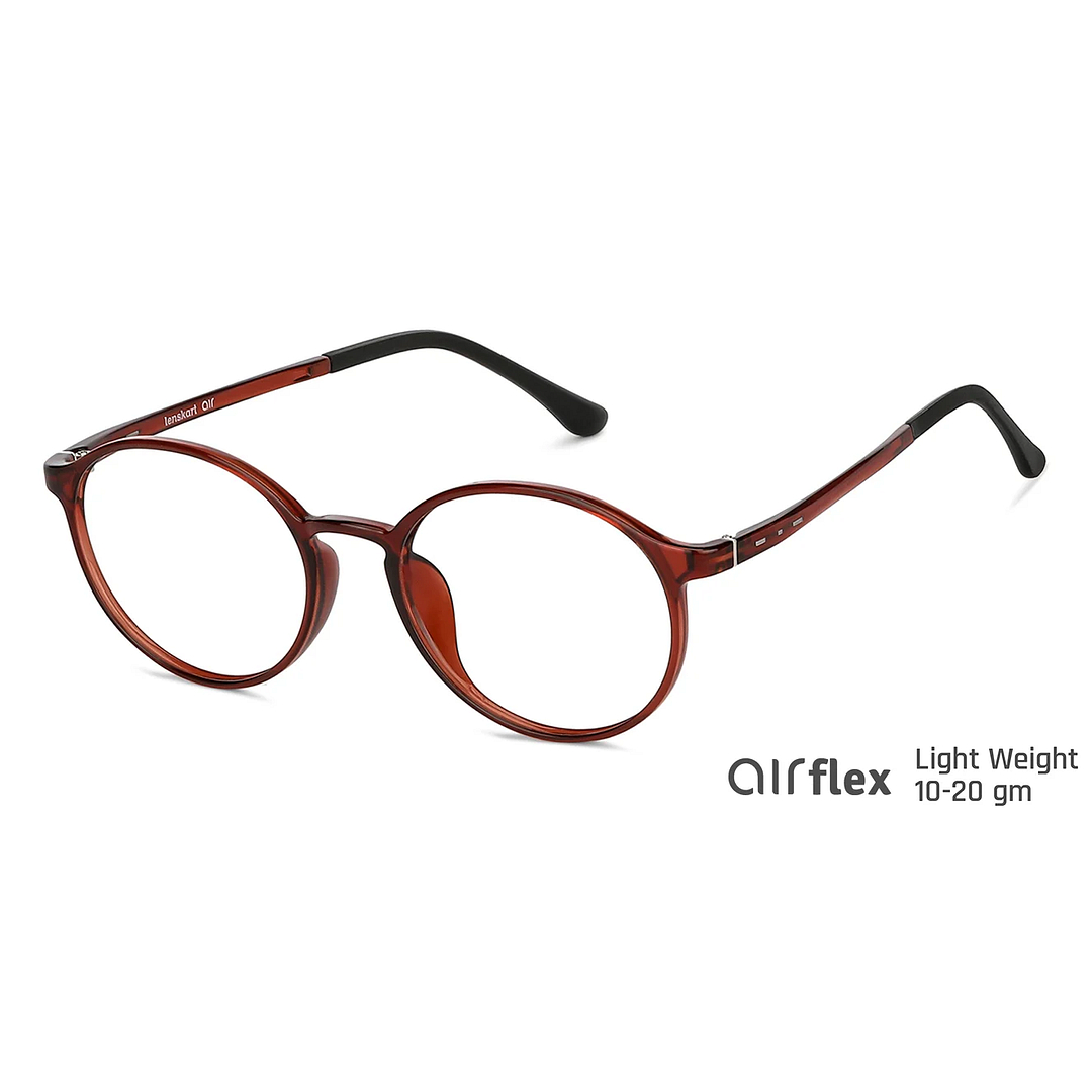 Lenskart Air Online Light Brown Full Rim Round right side