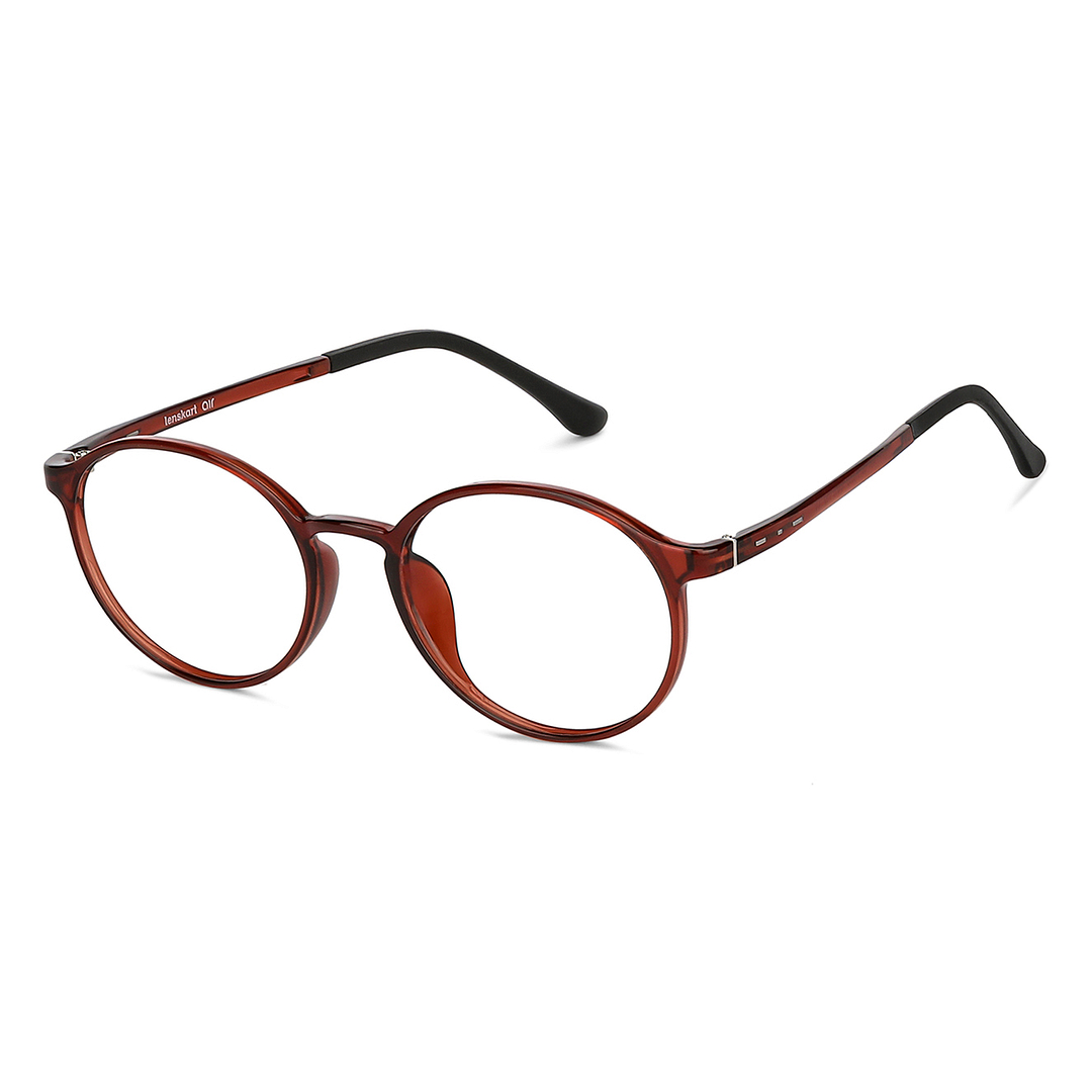Lenskart Air Online Light Brown Full Rim Round right side