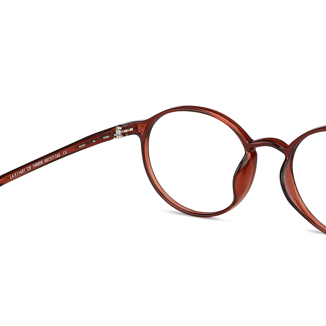 Lenskart Air Online Light Brown Full Rim Round right side