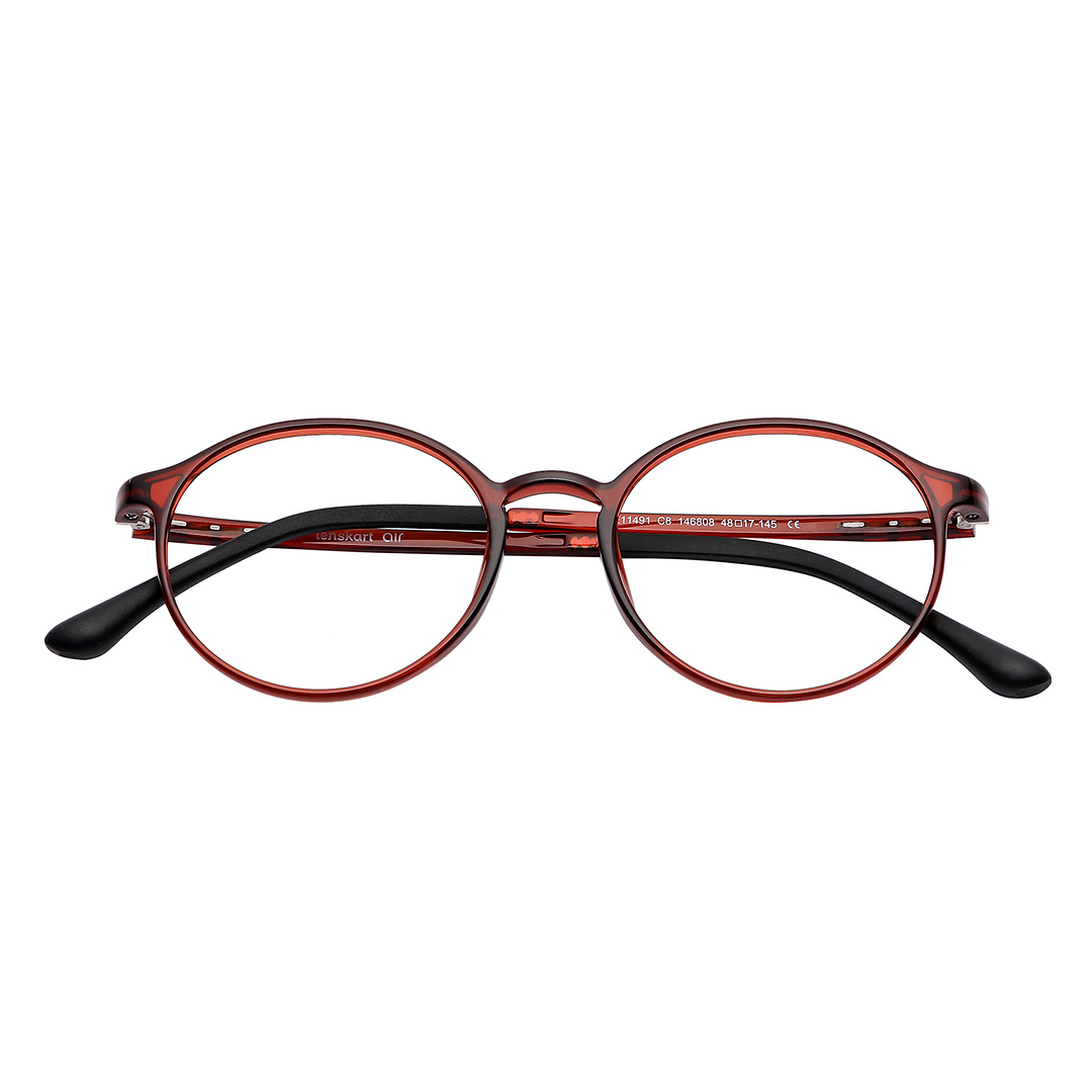 Lenskart Air Online Light Brown Full Rim Round left side