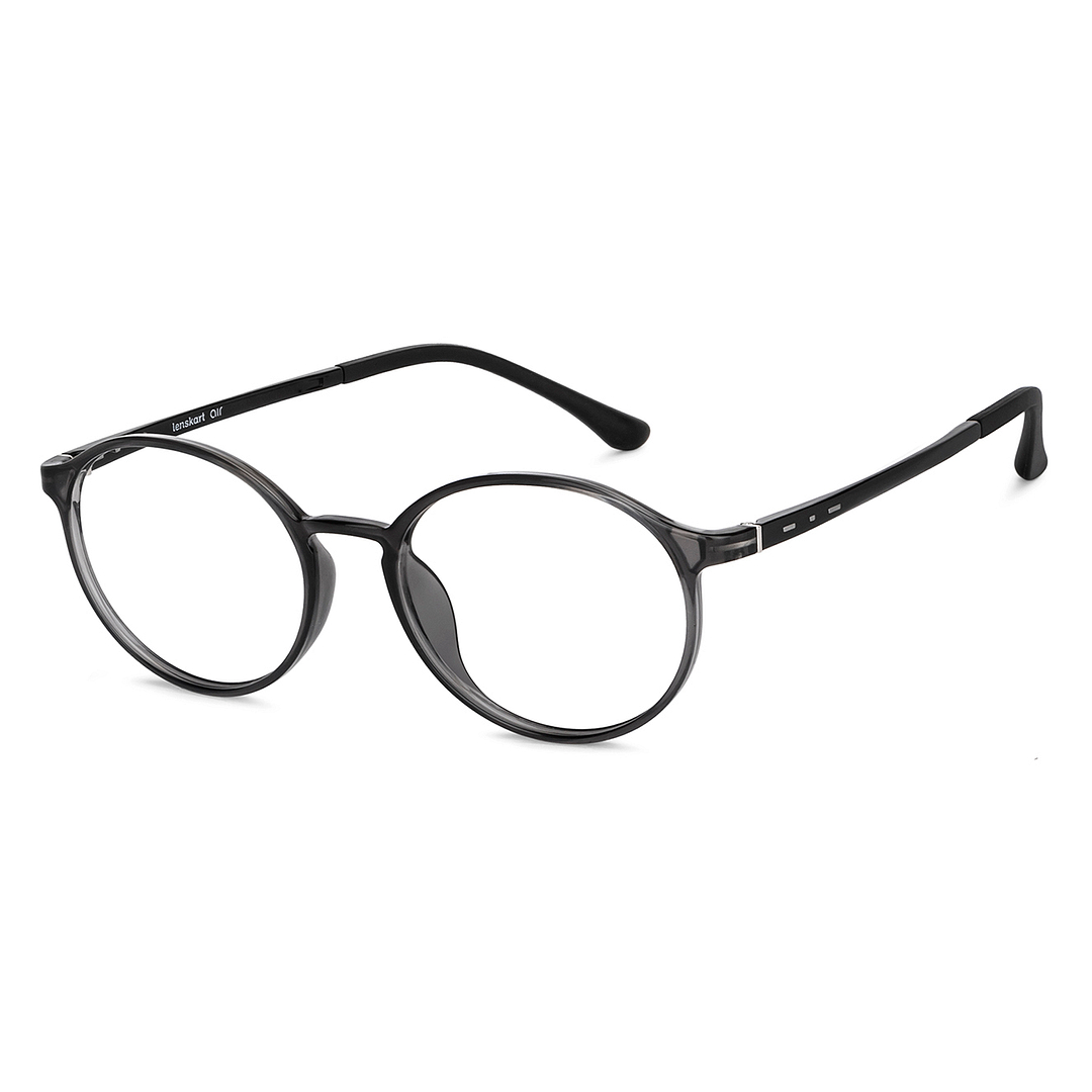 Lenskart Air Online Gray Transparent Full Rim Round right side