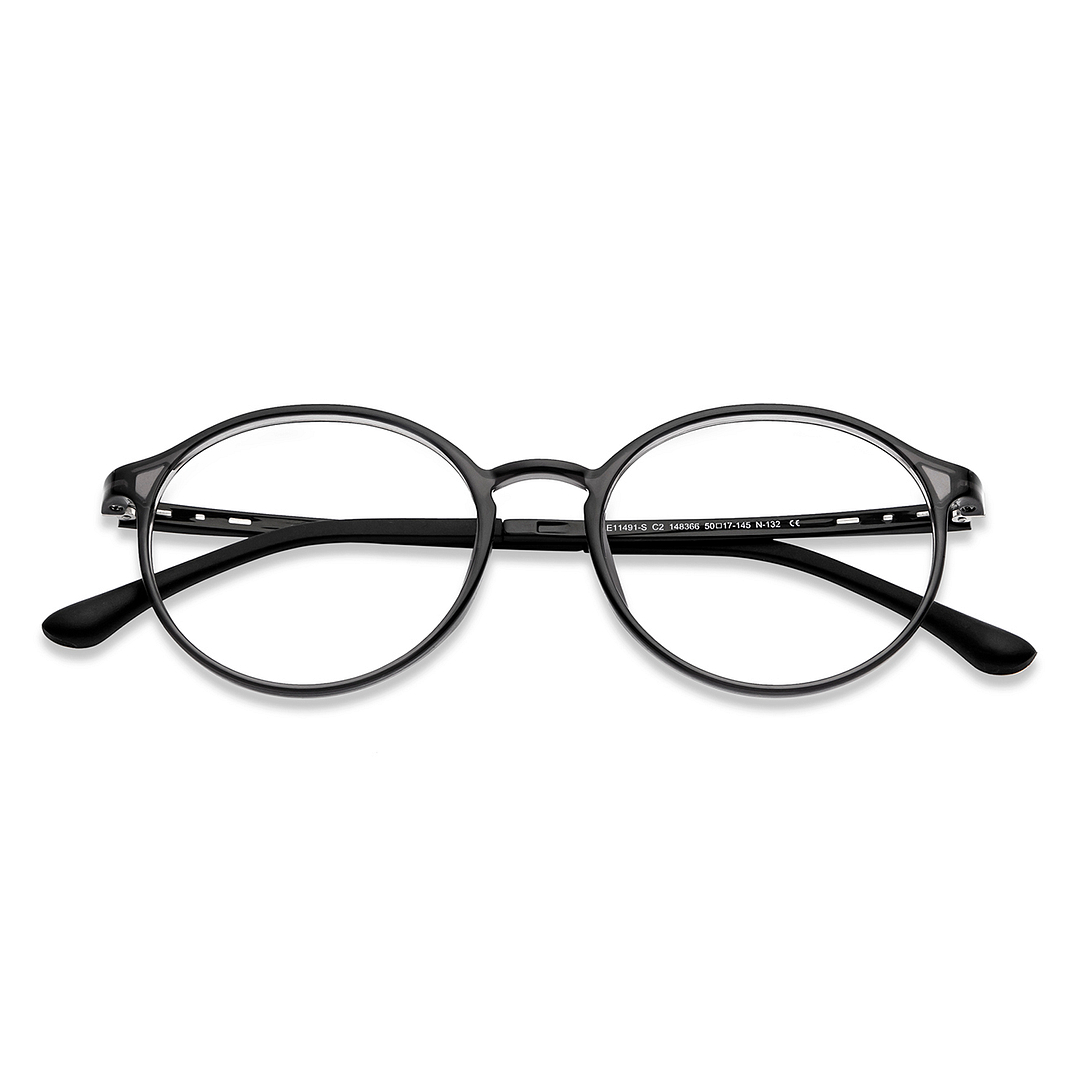 Lenskart Air Online Gray Transparent Full Rim Round left side