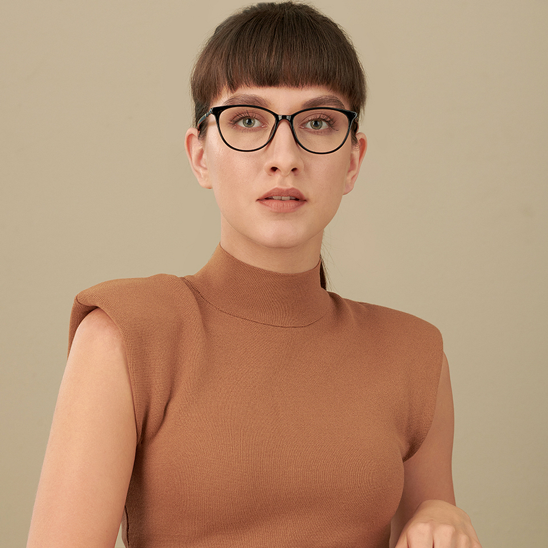 Lenskart Air Online Black Full Rim Cat Eye right side