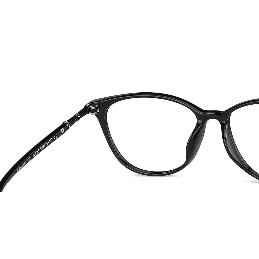 Lenskart Air Online Black Full Rim Cat Eye right side
