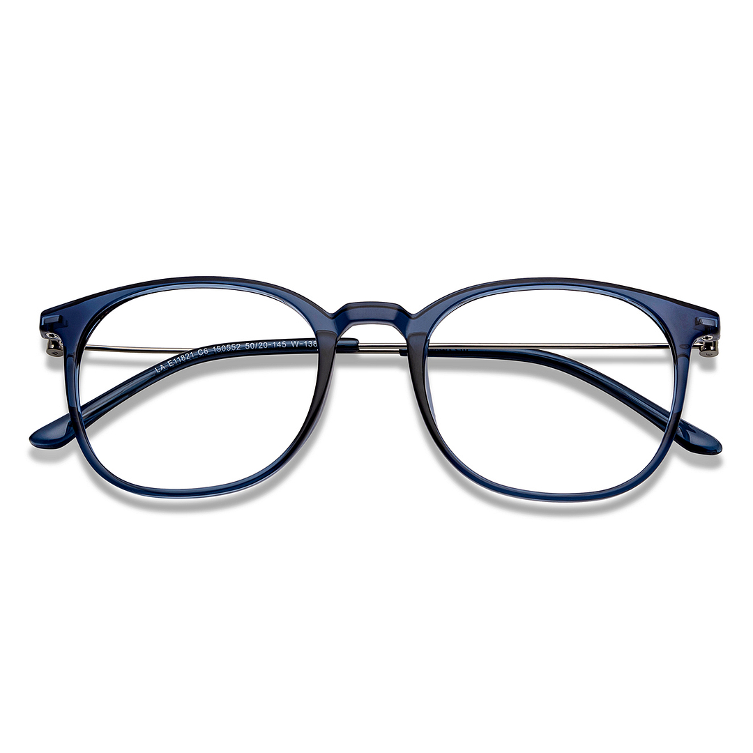 Lenskart Air Online Sky Blue Full Rim Round left side