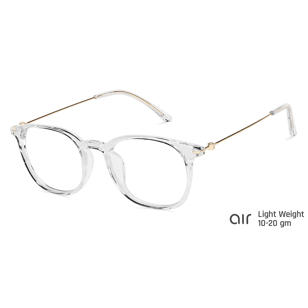 Lenskart Air Online Crystal Transparent Full Rim Round left side