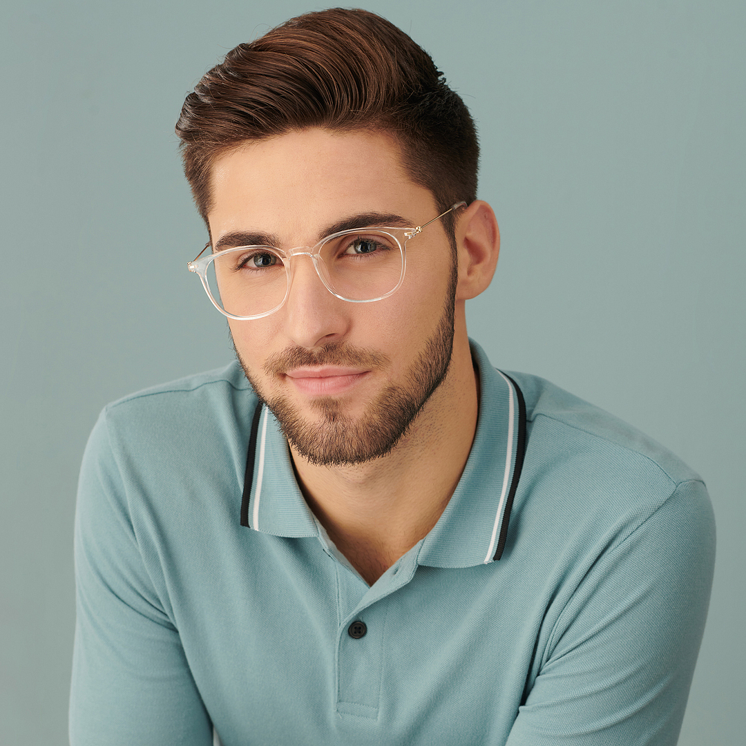 Lenskart Air Online Crystal Transparent Full Rim Round right side