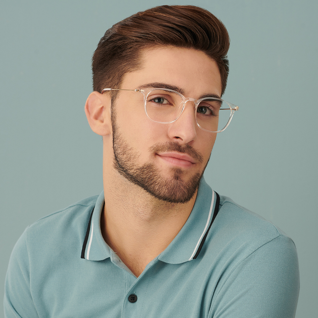 Lenskart Air Online Crystal Transparent Full Rim Round left side