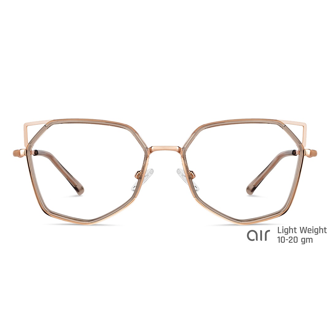 Lenskart Air Crystal Transparent Full Rim Geometric left side