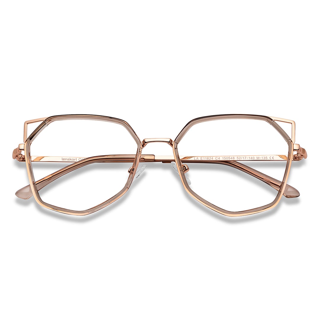 Lenskart Air Crystal Transparent Full Rim Geometric left side