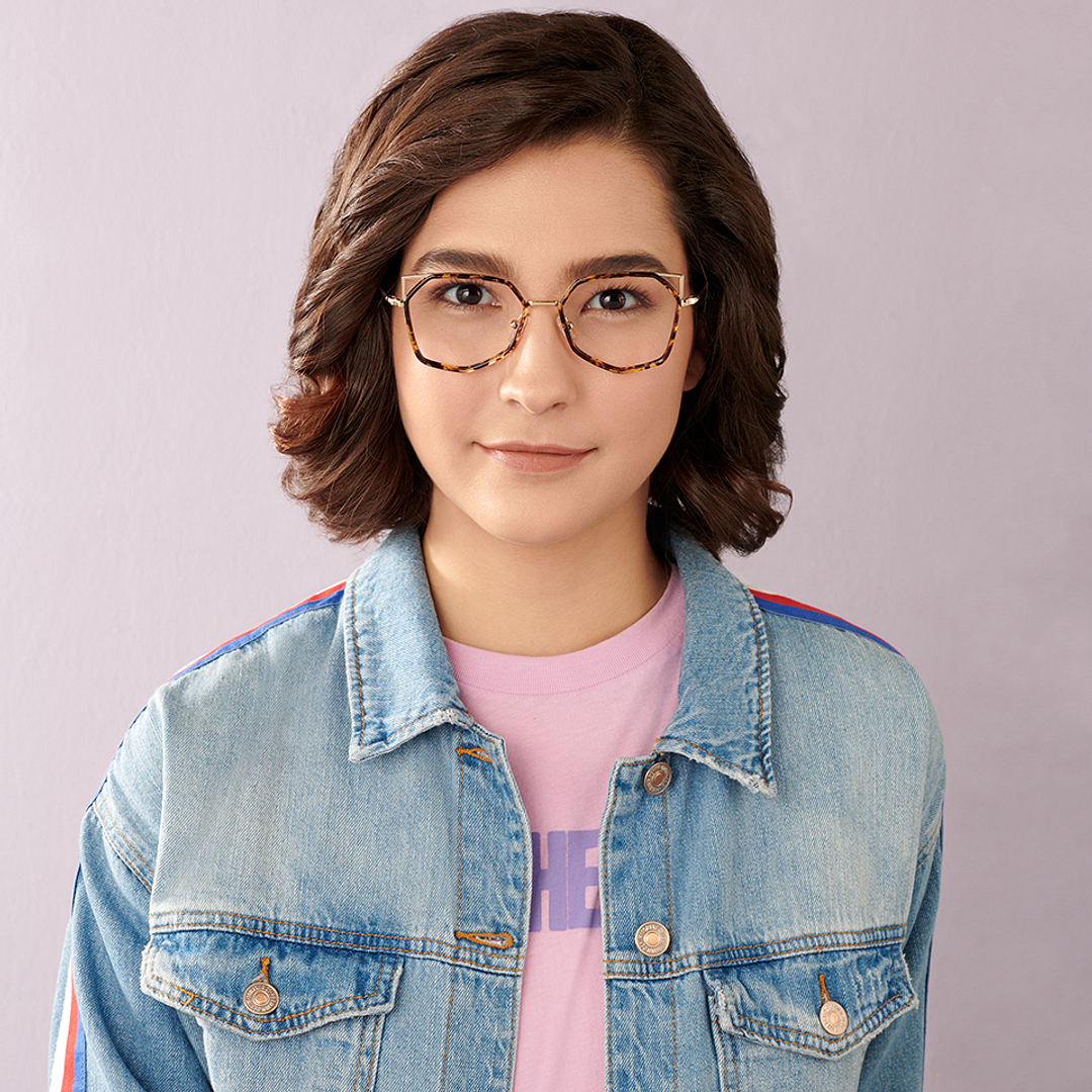 Lenskart Air Tortoise Full Rim Geometric left side