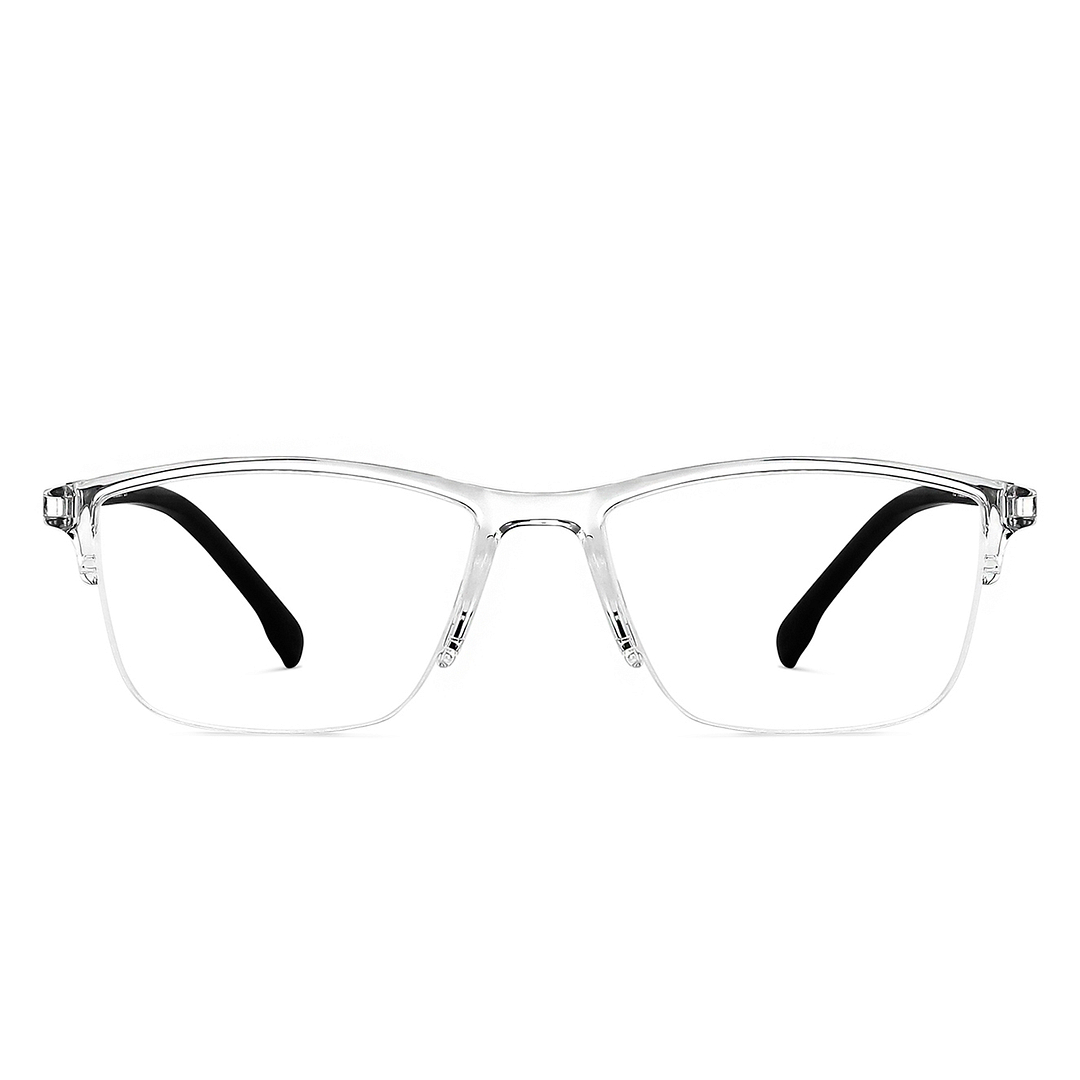 Lenskart Air Online Crystal Transparent Half Rim Rectangle left side