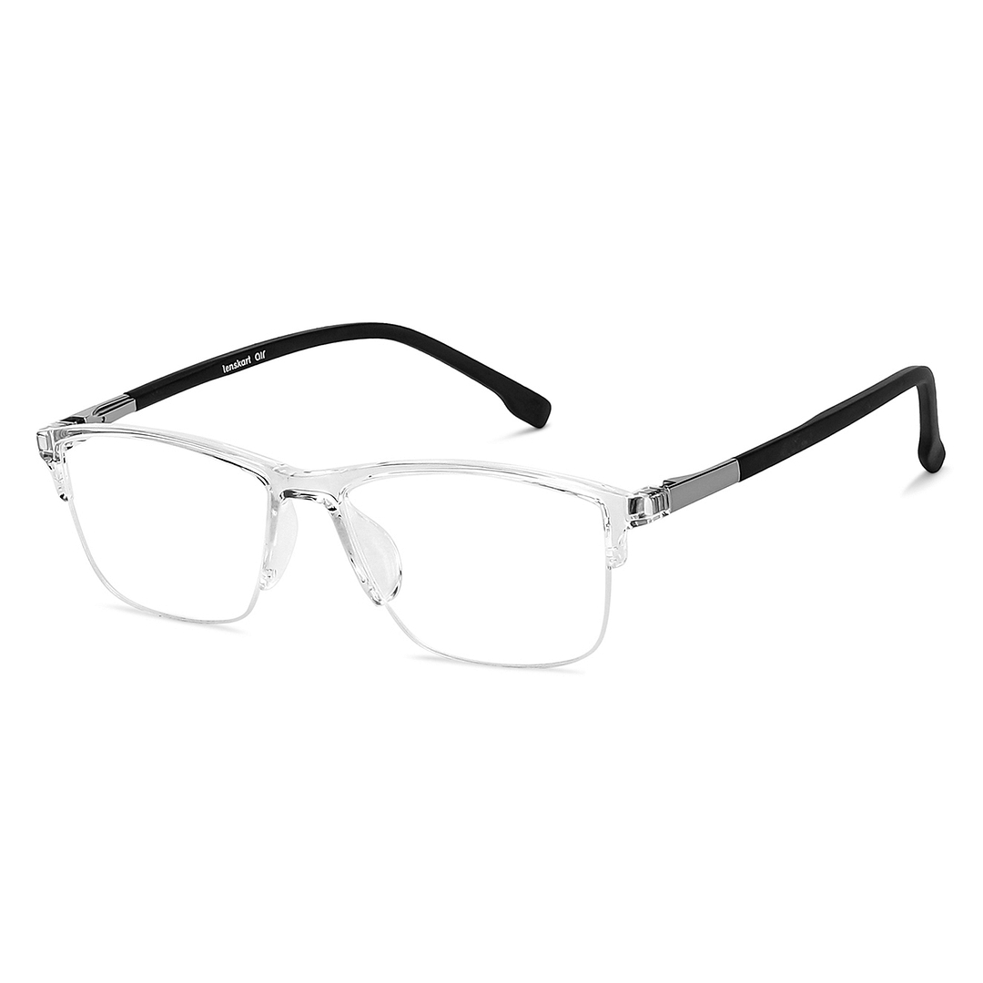 Lenskart Air Online Crystal Transparent Half Rim Rectangle right side