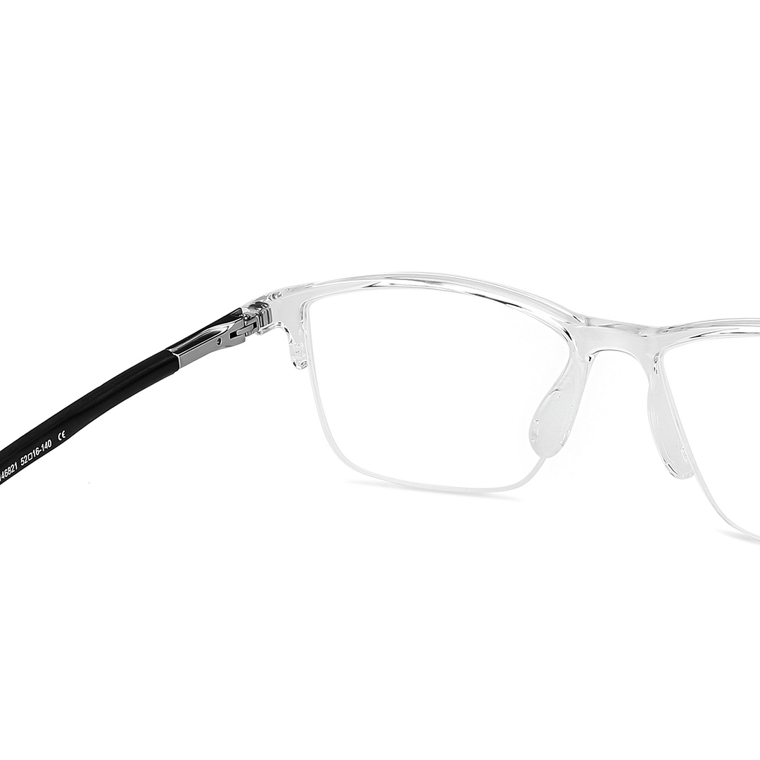 Lenskart Air Online Crystal Transparent Half Rim Rectangle right side