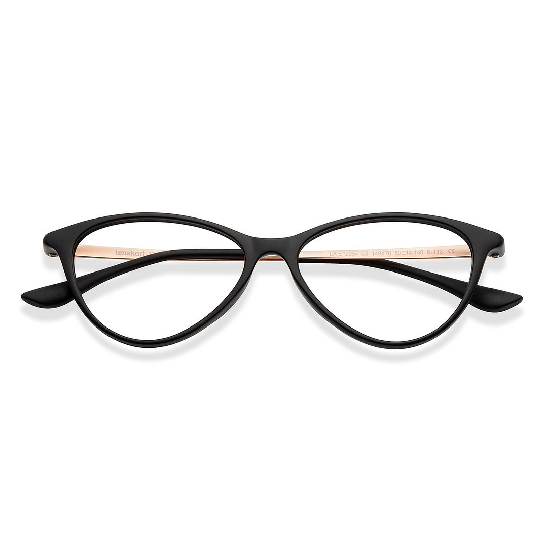 Lenskart Air Online Black Full Rim Cat Eye left side