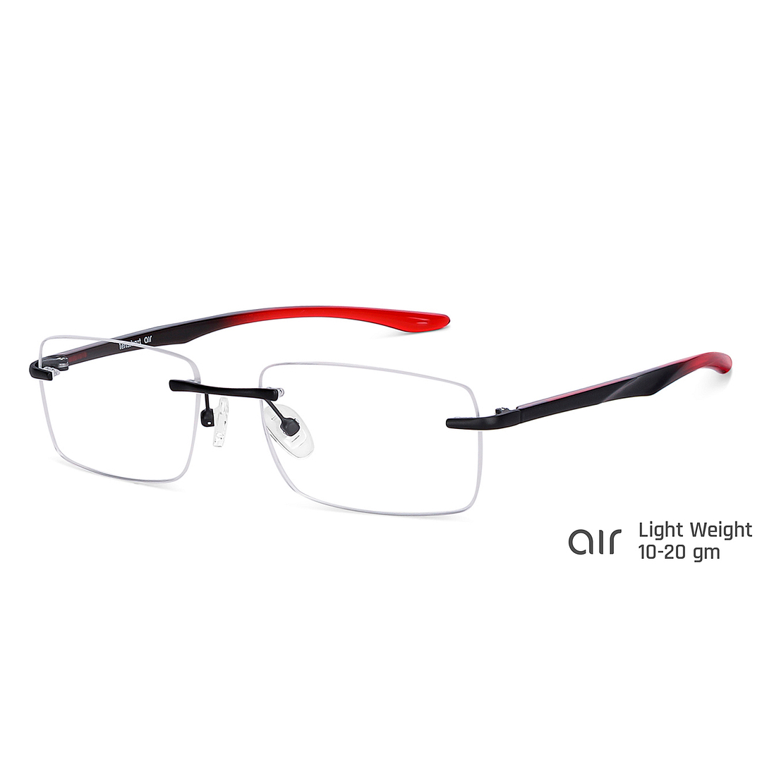 Lenskart Air Online Black Rimless Rectangle right side