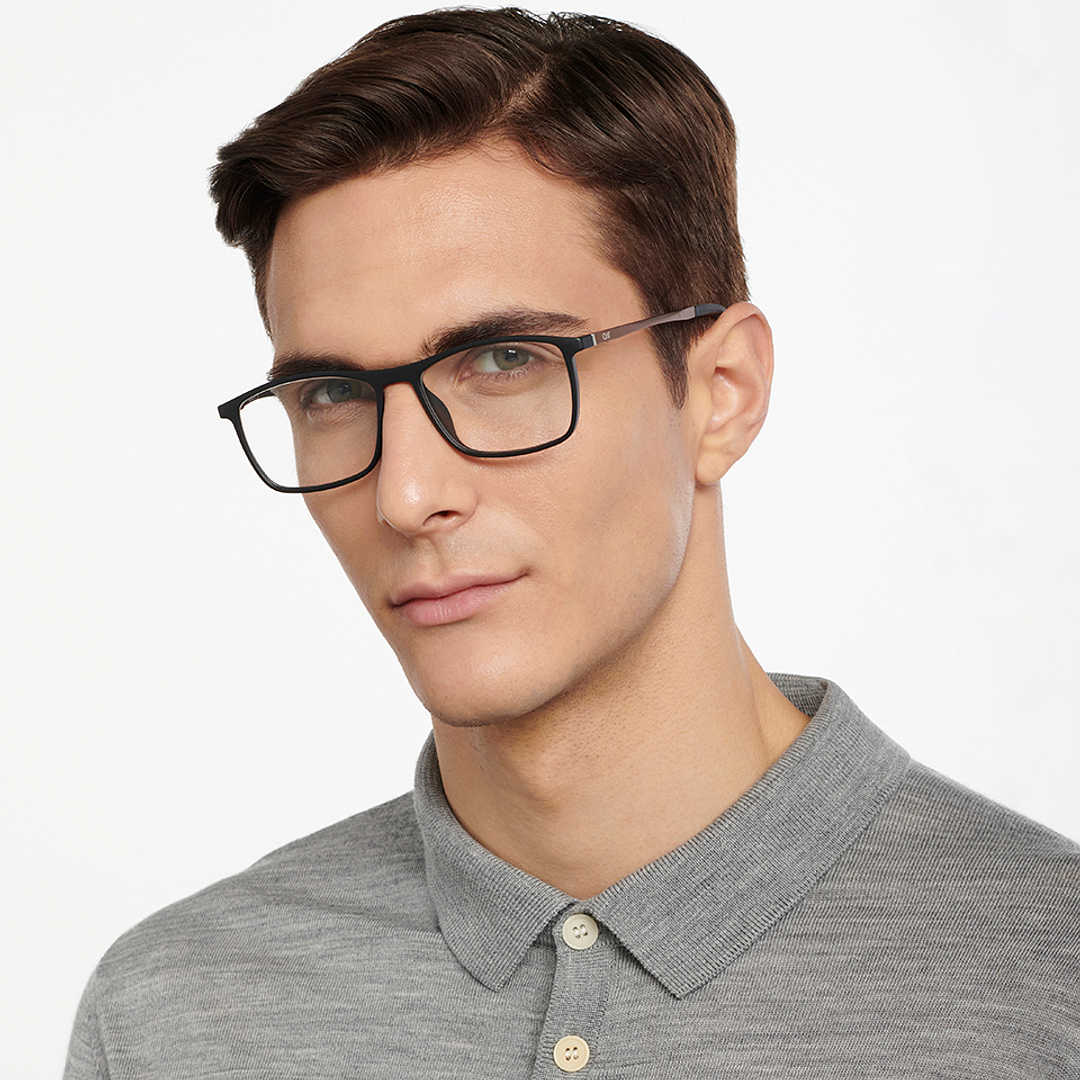 Lenskart Air Online Black Full Rim Rectangle left side
