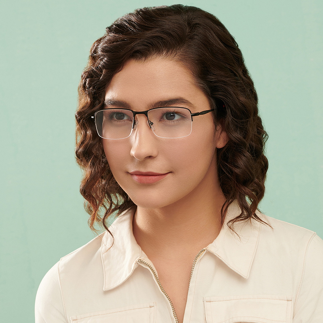 Lenskart Air Online Black Half Rim Rectangle right side