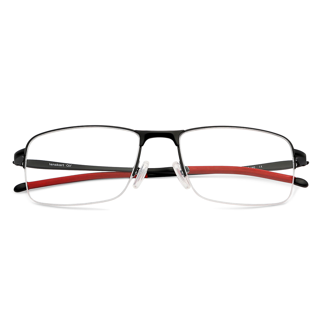 Lenskart Air Online Black Half Rim Rectangle left side