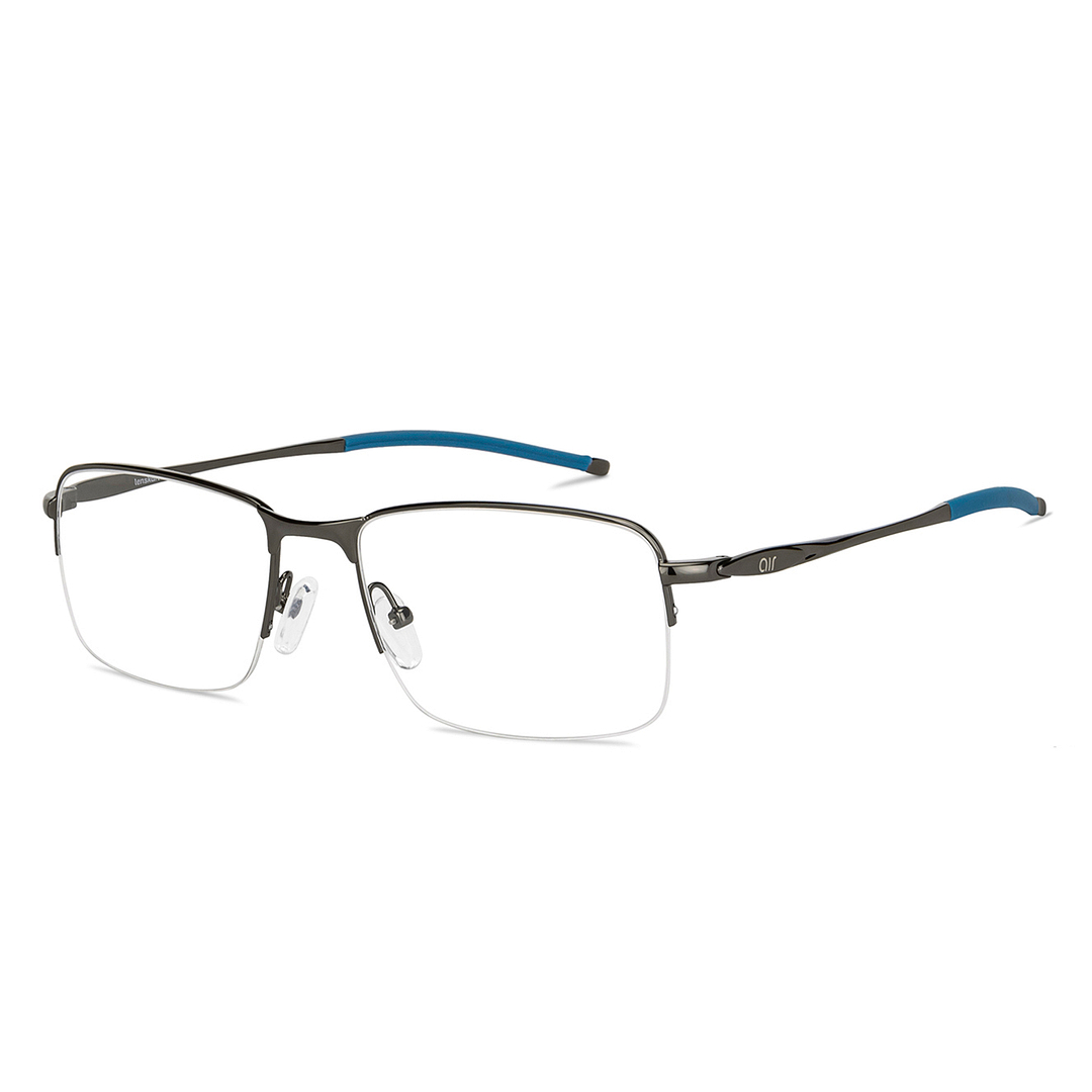 Lenskart Air Online Mid Gunmetal Half Rim Rectangle right side