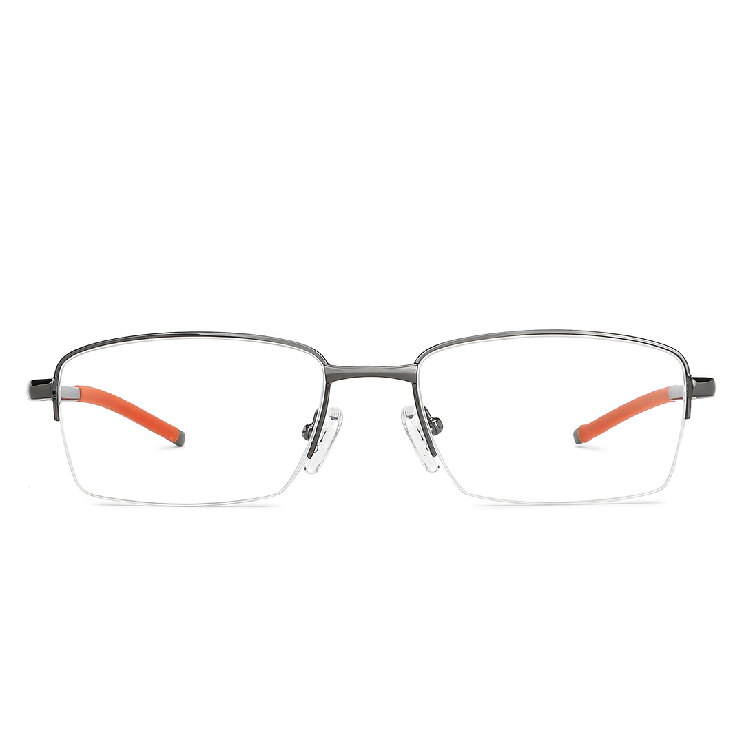 Lenskart Air Online Mid Gunmetal Half Rim Rectangle left side
