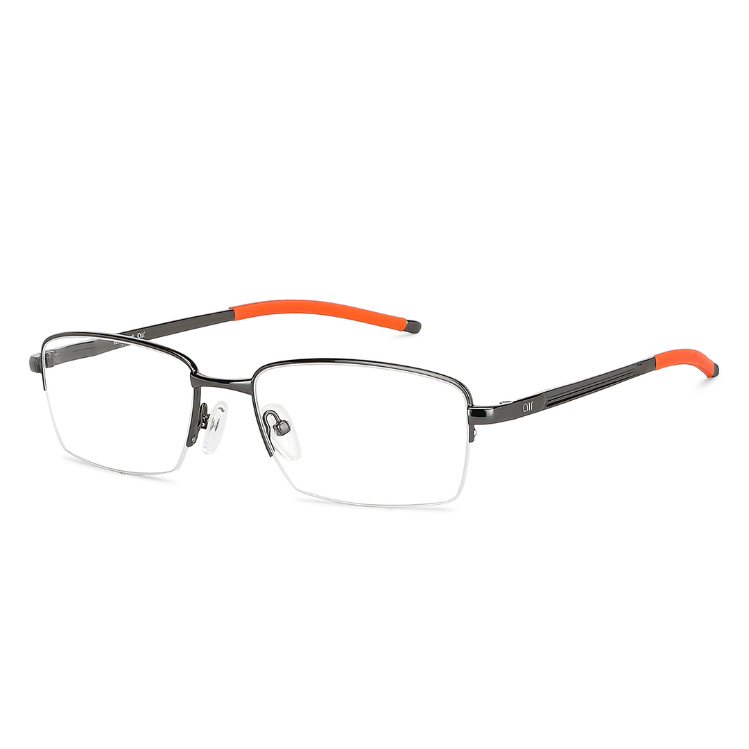 Lenskart Air Online Mid Gunmetal Half Rim Rectangle right side