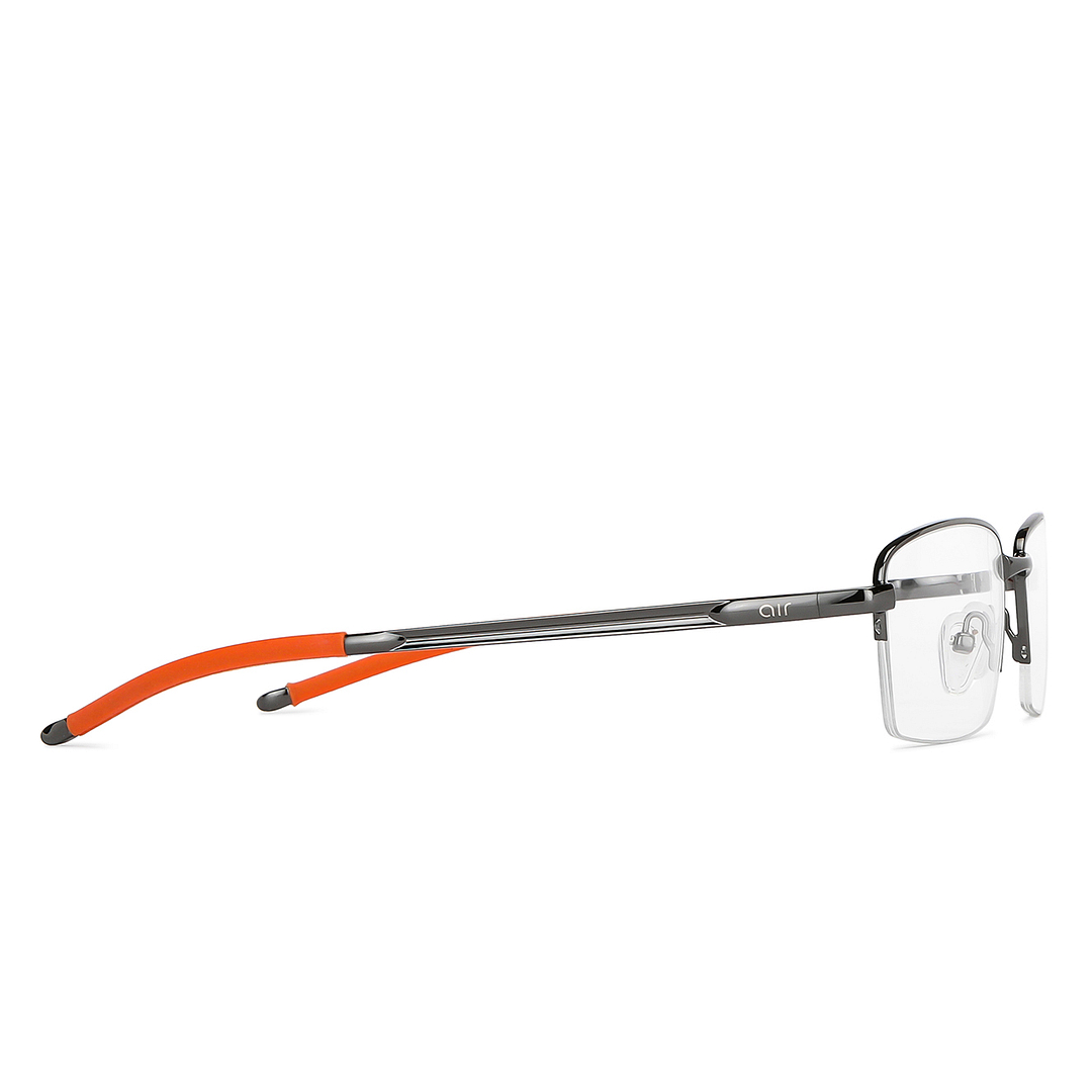 Lenskart Air Online Mid Gunmetal Half Rim Rectangle left side