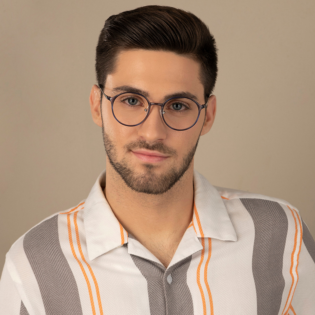 Lenskart Air Online Purple Transparent Full Rim Round right side