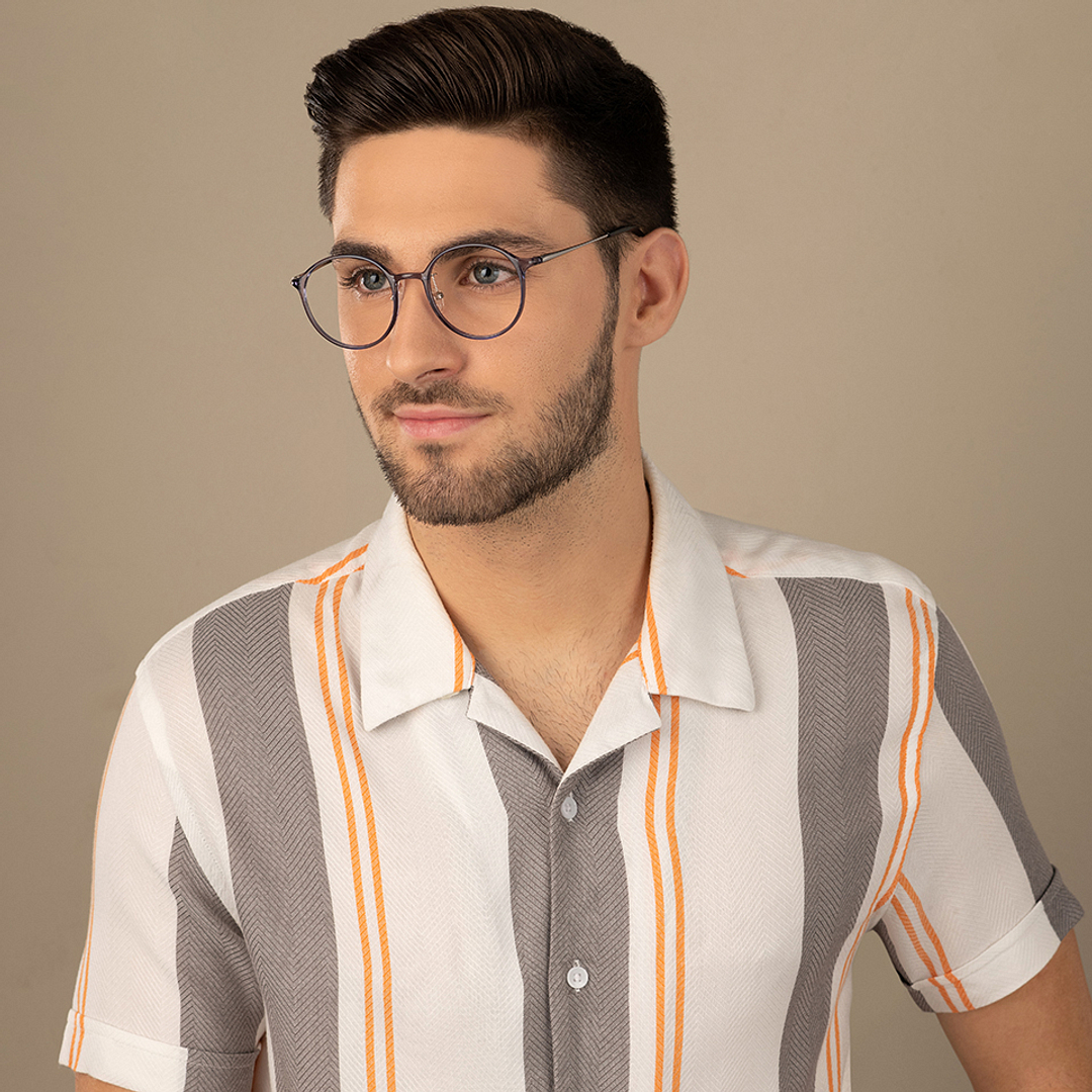 Lenskart Air Online Purple Transparent Full Rim Round left side